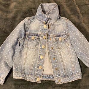 Girls size 5T Icon Dot Denim Jacket from the Gap